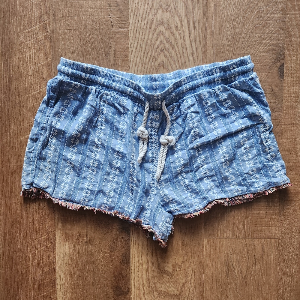 Mossimo Supply Co. Blue Striped High Waist Shorts